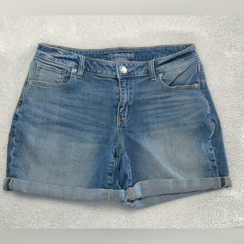 Maurices Light Blue Denim Jean Shorts